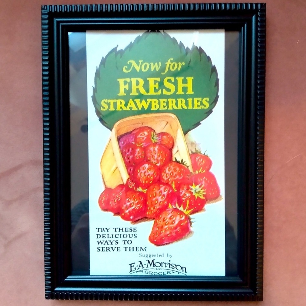 Vintage Set of 2 Framed Kitchen Art